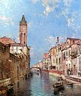 Franz Richard Unterberger Rio St. Barnaba, Venice painting